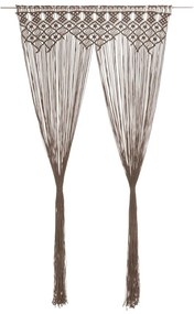 Perdea macrame, gri taupe,140 x 240 cm, bumbac 1, Gri taupe