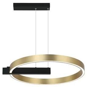 Lustra LED dimabila design modern Fendi negru, auriu