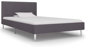 Cadru de pat, gri, 90 x 200 cm, material textil Gri, 90 x 200 cm