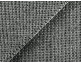 Pat dublu tapițat gri cu spațiu de depozitare cu grilă 140x200 cm Keoni - Makamii