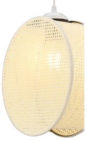 Lustră pe cablu DRUM 1xE27/60W/230V crem