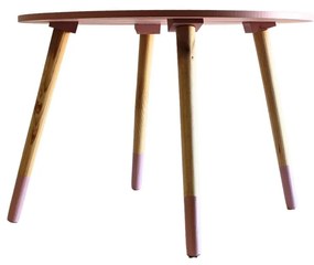 Masă pentru copii, H&amp;S Collection, din MDF, roz , 60cm, înălțime 41 cm