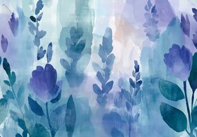 Fototapet - Flori violet pictate II. (147x102 cm)