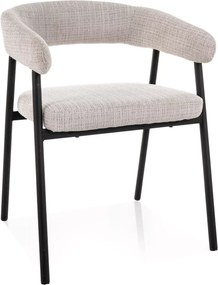 Scaun de dining KATANA cu picioare negre, gri