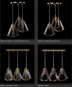 Lustra, Pendul cu model design minimalist SWING 01+Cristal Bohemia Exclusive