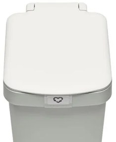 Coș cu pedală Brabantia StepUp 1008476, 10 L, Materiale ecologice, Deschidere mare, Gri deschis