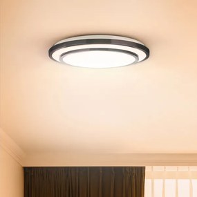 Plafonieră LED dimabilă Brilagi LUCIANO LED/48W/230V 3000-6500K ø 39 cm negru + telecomandă