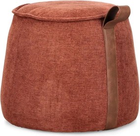 Puf teracotă cu tapițerie din chenille Anila – Bizzotto