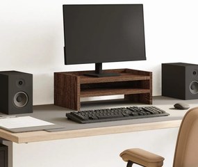 vidaXL Suport de monitor, stejar maro, 42x24x16 cm, lemn prelucrat