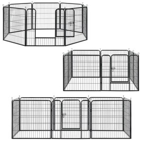 Juskys Pix metalic pentru catelusi -160x160x80cm