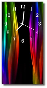 Ceas de perete din sticla vertical Culorile curcubeului colorate moderne