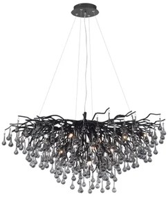 Paul Neuhaus 2192-18 - Lustră suspendată pe cablu ICICLE 10xG9/40W/230V 50x100 cm negru