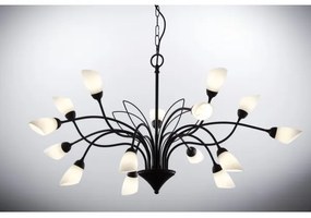 Jupiter 2057 - Lustră suspendată pe lanț GLORIOSA 15xG9/14W/230V negru