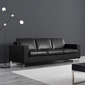 Canapea Herold, cu trei locuri, neagra