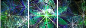Tablou - Forme geometrice abstracte (cu ceas) (90x30 cm)