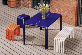 Bancă de grădină bej din metal Nokk – noo.ma