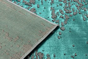 Covor DE LUXE modern 2083 ornament vintage - structural verde / gri - SECUNDAR-COTATI PRODUSUL