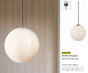 Lustra, Pendul din sticla Atom II, 25cm