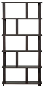 Bibliotecă maro închis din lemn de stejar 90x186x30 cm Riss – WOOOD