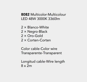 Lustra cu 8 pendule LED design modern minimalist CALA multicolor