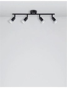 Plafonirea cu 4 spoturi design minimalist LUP negru