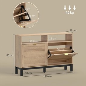 HOMCOM dulap pantofi compact | Aosom Romania
