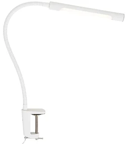 Lampă de birou cu clip alb cu LED și dimmer tactil - Lionard