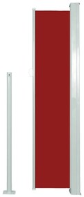 Copertina laterala retractabila de terasa, rosu, 140x300 cm Rosu, 140 x 300 cm