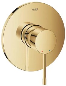 Baterie dus incastrata Grohe Essence auriu lucios Cool Sunrise fara corp ingropat