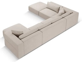 Colțar bej (cu colț pe partea stângă /în formă de "U") Esther – Milo Casa