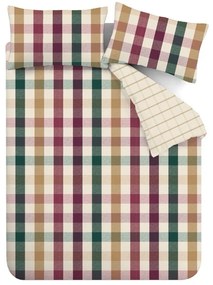 Lenjerie de pat pentru pat dublu 200x200 cm Autumn Check – Catherine Lansfield