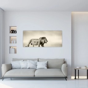 Tablou - Leul flămând (120x50 cm)