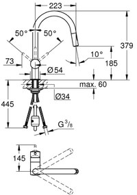 GROHE 32321DC2 - Baterie pentru chiuvetă A, din inox