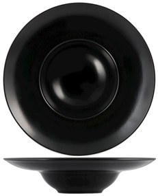 Farfurie neagra din ceramica pentru paste 28 cm
