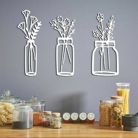 DUBLEZ | Sticker flori 3D din lemn