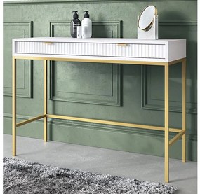 Consolă NOVA, 77x104 cm, alb/auriu