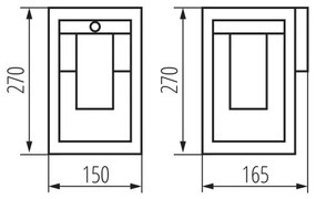 Aplică de exterior cu senzor Kanlux 34982 VIMO 1xE27/15W/230V IP44
