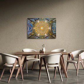 Tablou pe sticlă cu tavanul bisericii Siena (70x50 cm)