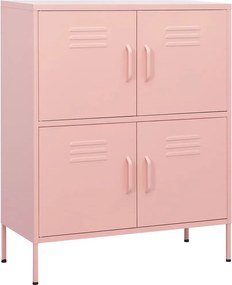 vidaXL Dulap de depozitare, roz, 80x35x101,5 cm, oțel