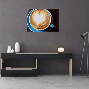 Tablou pe sticlă - Latte art (70x50 cm)
