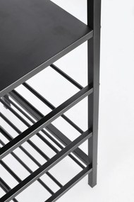 Dulap vinotecă negru din metal număr de sticle 15, 48,5x84,5x34 cm Isaac – Yes Everyday