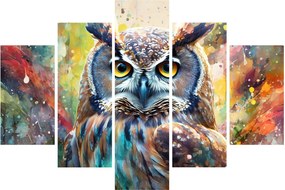 Tablou - Pictură de o bufniță (150x105 cm)