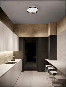 Plafoniera LED design modern circular ORMI negru D-45cm