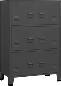 vidaXL Dulap industrial de depozitare, antracit, 75x40x115 cm, metal