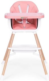 Scaun înalt pentru copii 2 în 1 roz