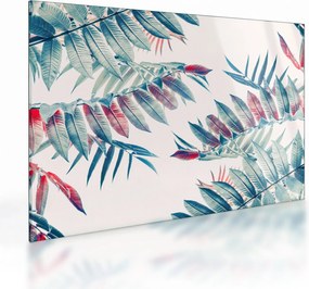 Tablou pe sticlă - Frunze tropicale (70x50 cm)