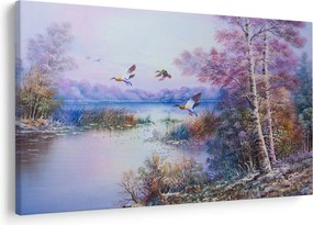 Tablou - Sosirea toamnei, pictură în ulei (90x60 cm)