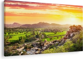 Tablou cu valea Hampi în India (90x60 cm)