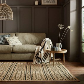 Covor traversă Luis Natural/Negru 60X230 cm, Flair Rugs