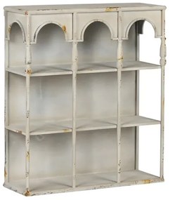 Etajera, bej, din metal, aspect vintage, Arches